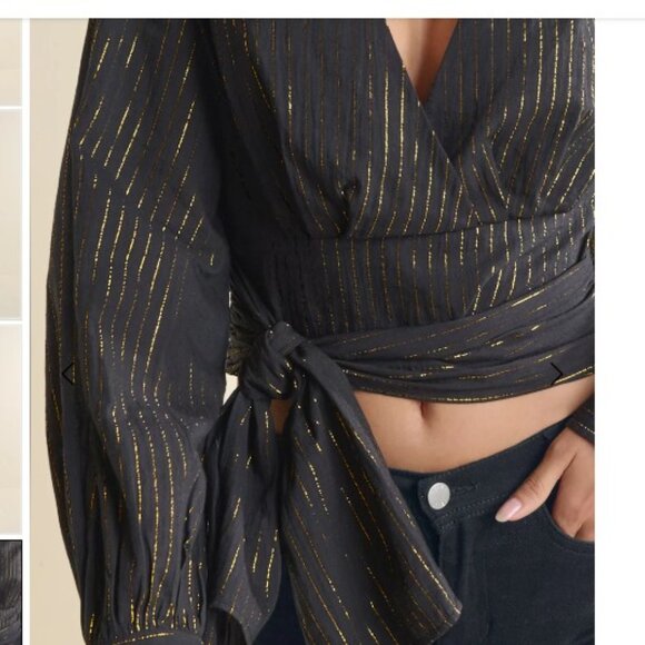 Sash-Tie Wrap Blouse NWT - Picture 4 of 5